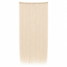 Extensiones de cortina lisa de pelo natural Remy rubio platino, de 45 a 65 cm