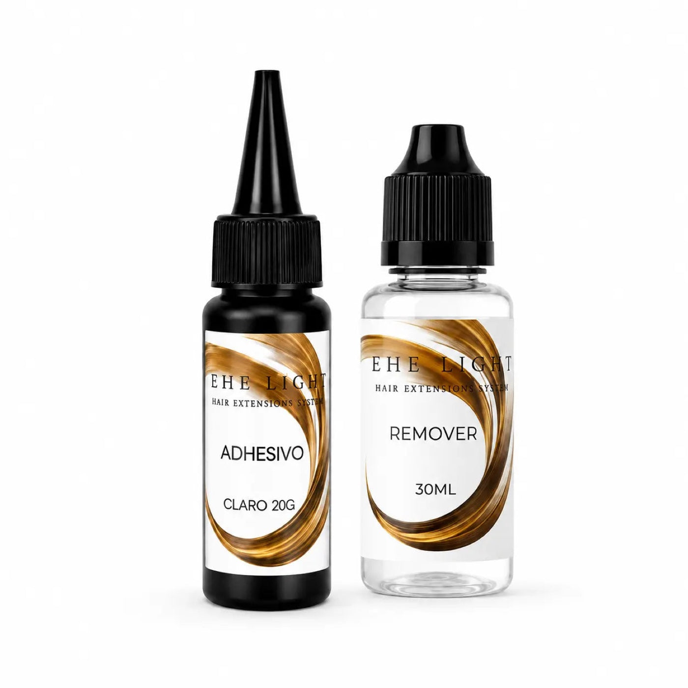 EHE LIGHT™ adhesive and removal solution pack: 20 g clear adhesive and 30 ml removal solution