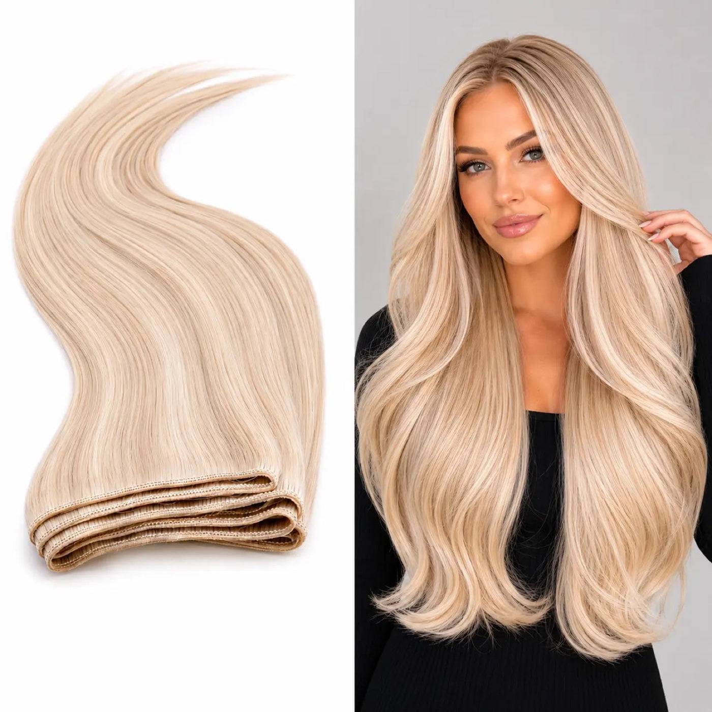 EHE LIGHT™ sewn-in Remy natural human hair extensions
